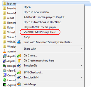 Visual Studio 2010 Command Prompt Here - Alteridem